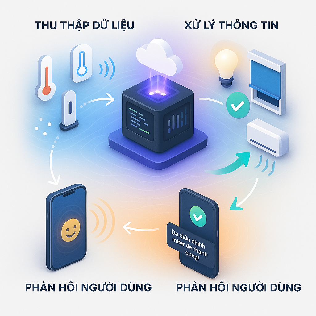 Quy trình kết nối vào điều khiển nhà thôngminh