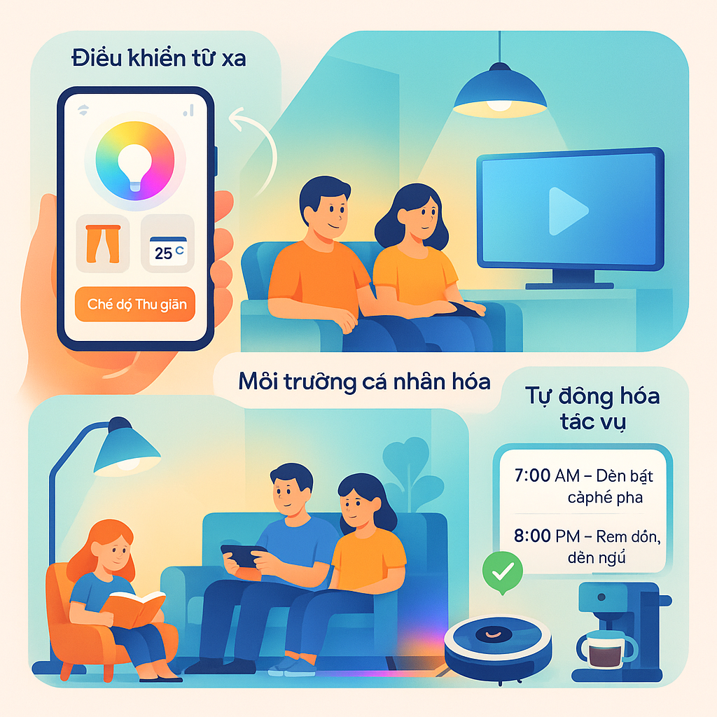 nhà thông minh cải thiện tiện nghi sống