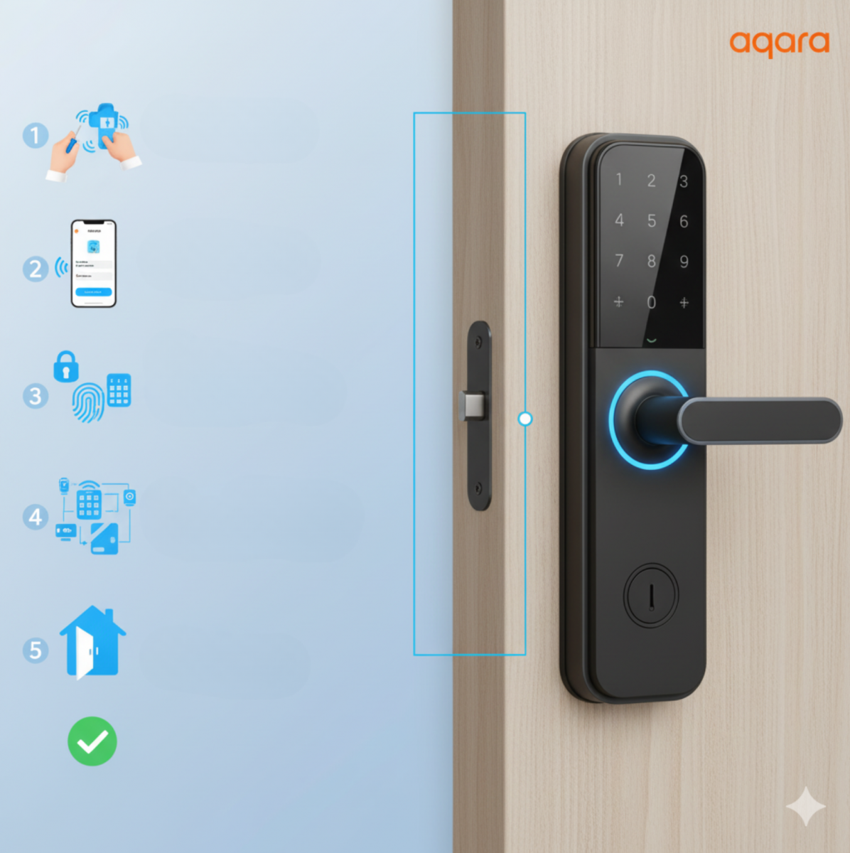 Cách cài đặt khoá cửa aqara