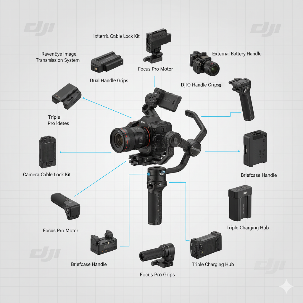 các phụ kiện tương thích với gimbal DJI
