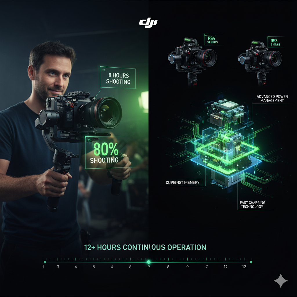 thời lượng pin khủng của gimbal DJI
